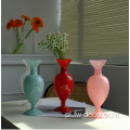 Francuski vintage szklany wazon wazon kwiatowy